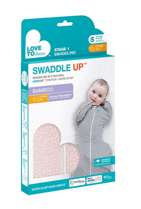 Love To Dream Swaddle Up Sleeping Bag Bamboo Pink Dot - Newborn image number 4
